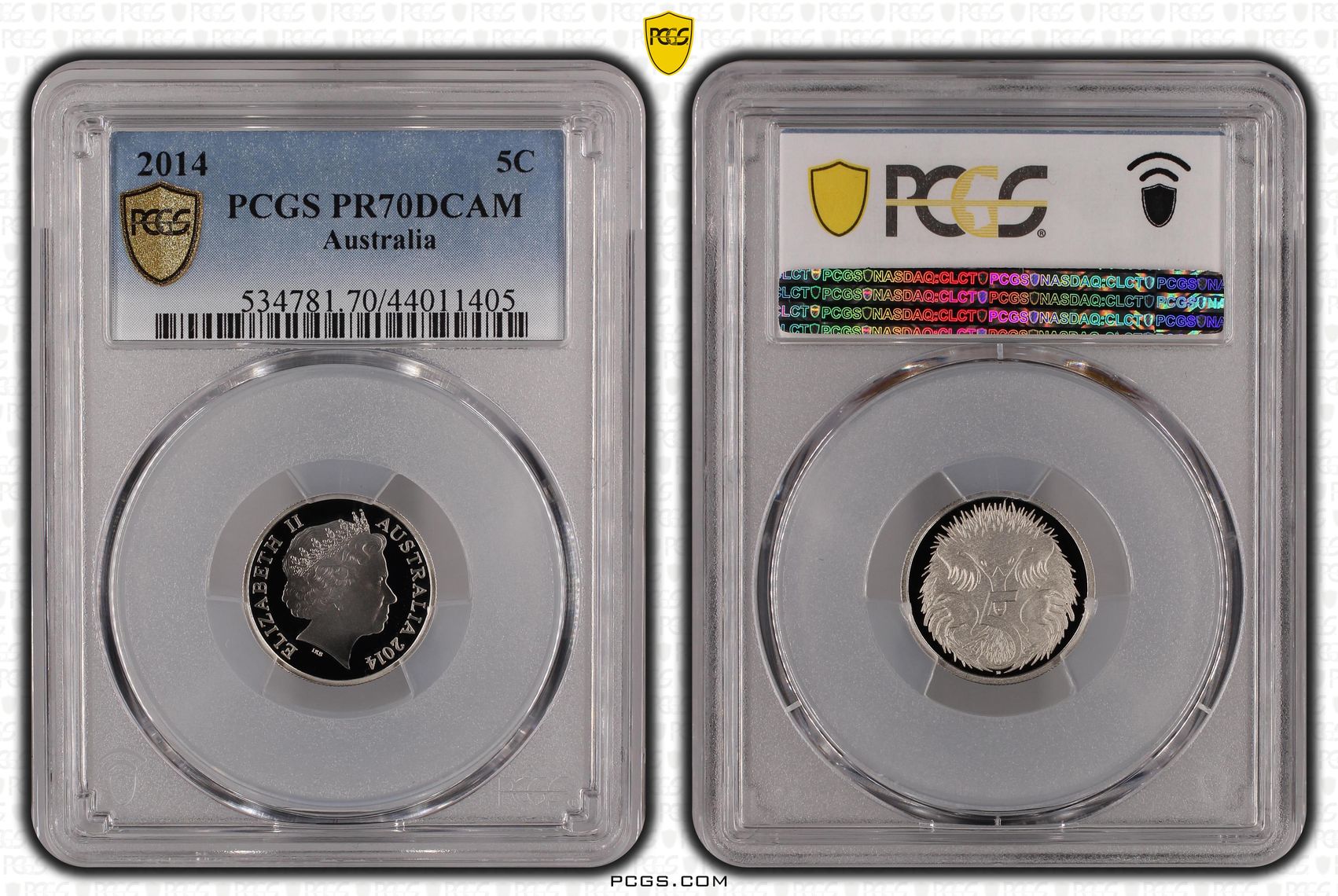 2014 Australia Five Cent, 5c PCGS - PR70DCAM POP 52/0 -405