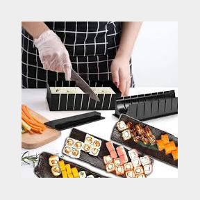 DIY Sushi Making Kit Sushi Maker Rice Roll Molds-10 Piece -51727/2490 B2 (S4)
