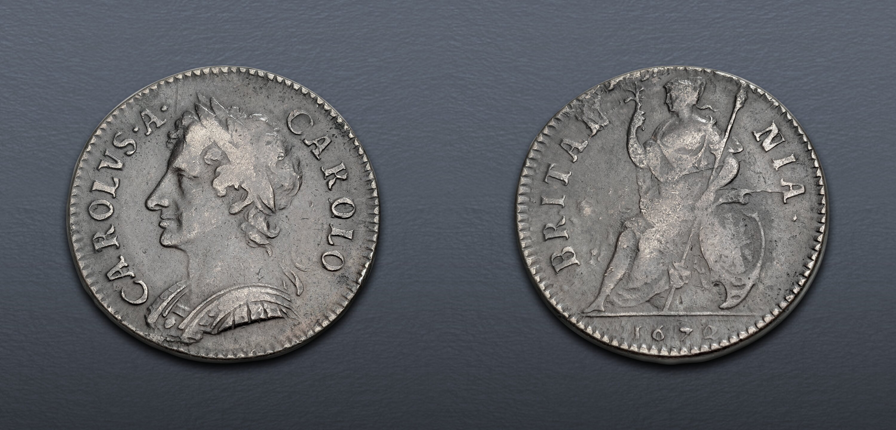 STUART. Charles II. 1660-1685. CU Farthing. Dated 1672. Near VF ...