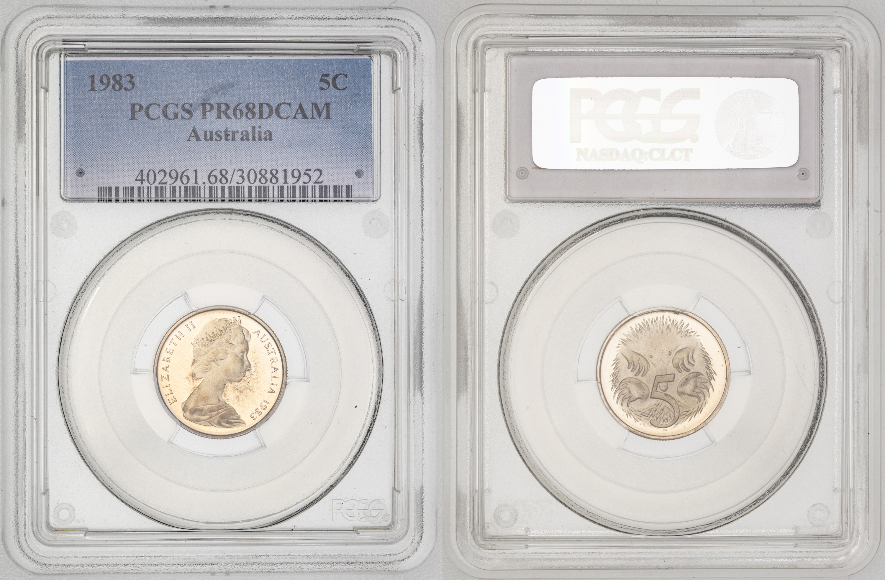 Elizabeth II, , Five Cent, 1983, PCGS PR68DCAM