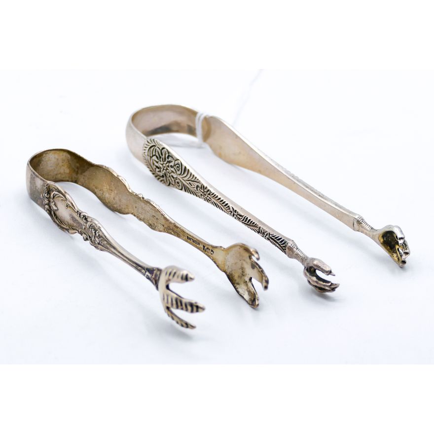 Pair Tiffany & Co. Sterling Sugar Tongs 5'' - 40 Grams