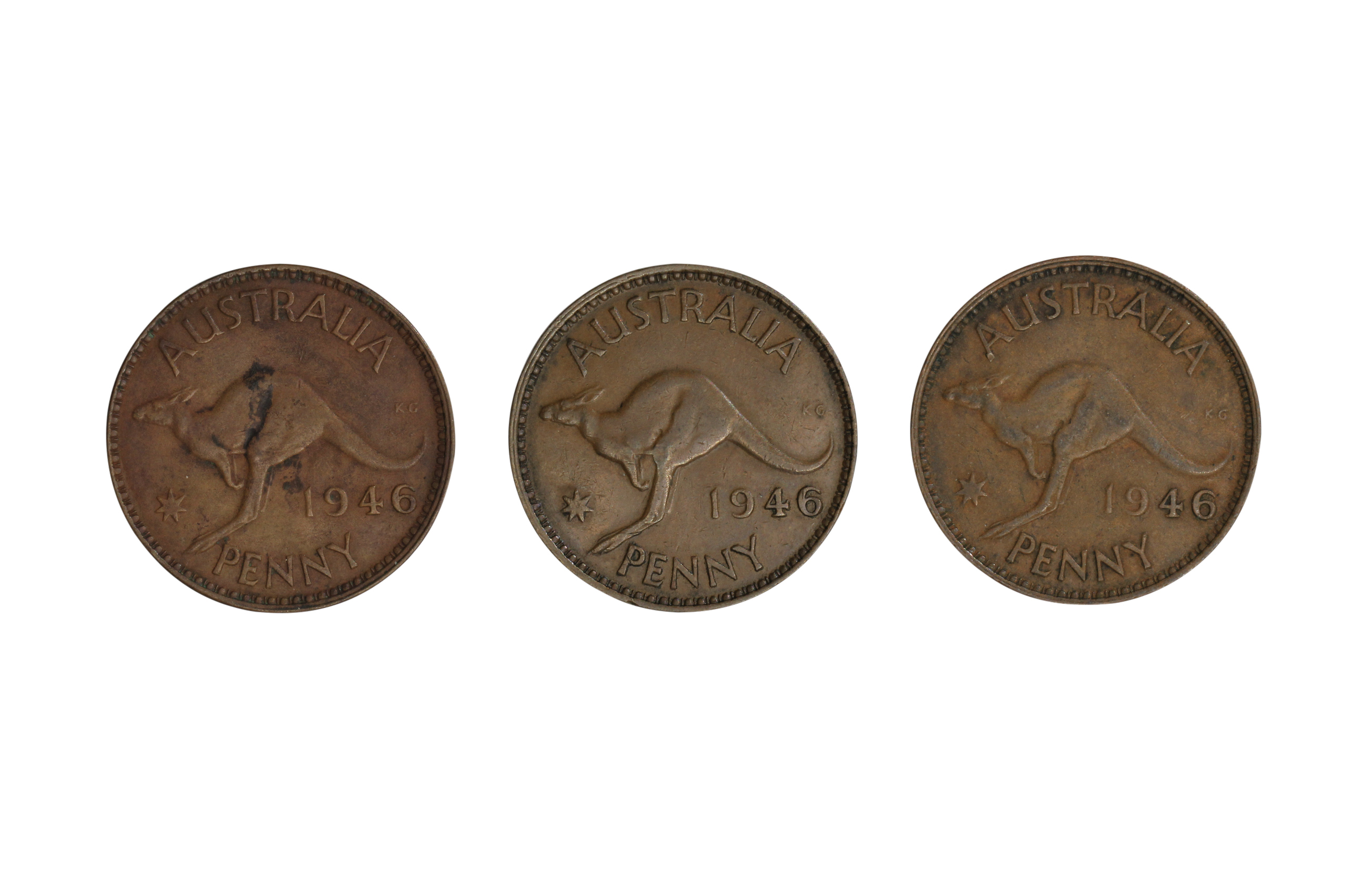 937. · Trio, George VI, Penny, 1946, VF