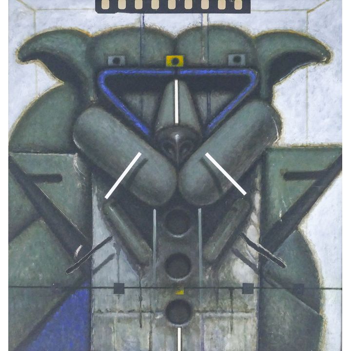 Nick de Angelis ''Study for Head of a Dog'' 1988 Oil