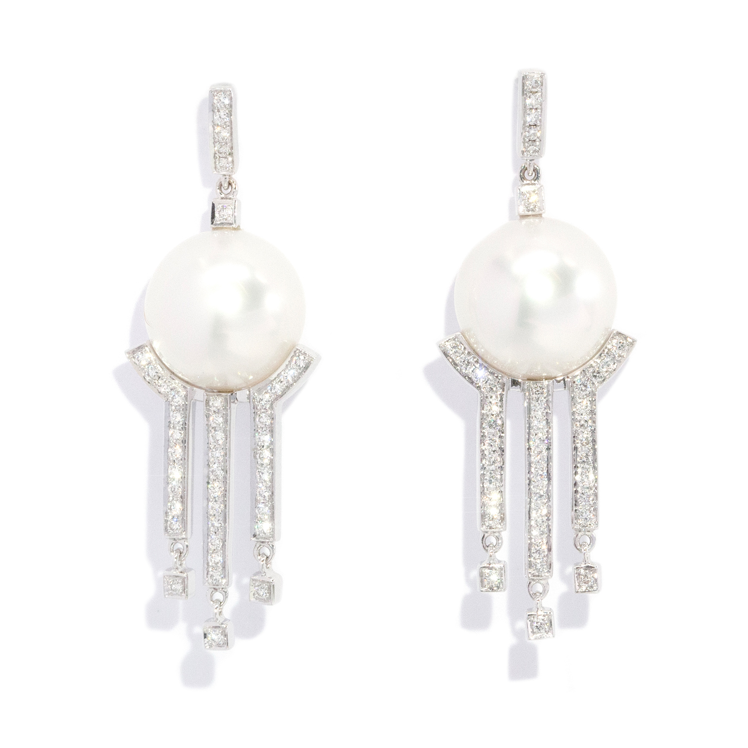 185 · South Sea Pearl and Diamond Earrings in 18ct Gold