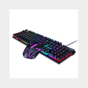 T Wolf Rainbow Backlit Gaming Keyboard and Mouse set GG TF 200 |