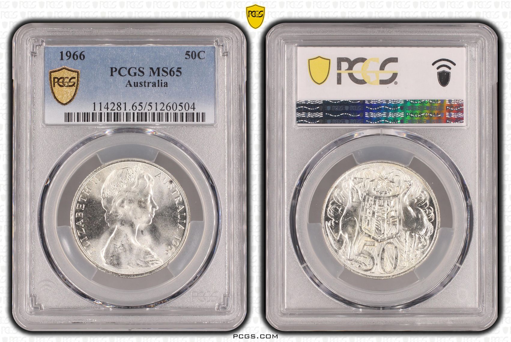 Fifty Cent, 1966, PCGS MS65