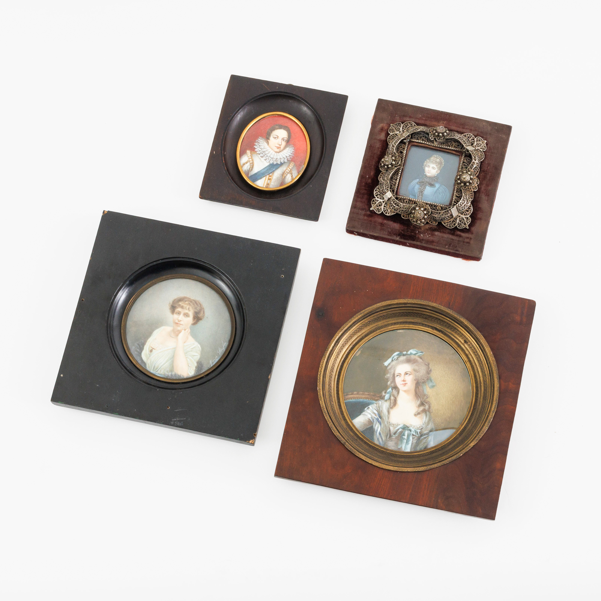 Four miniatures portraits – kavel bij Bernaerts, Antwerp