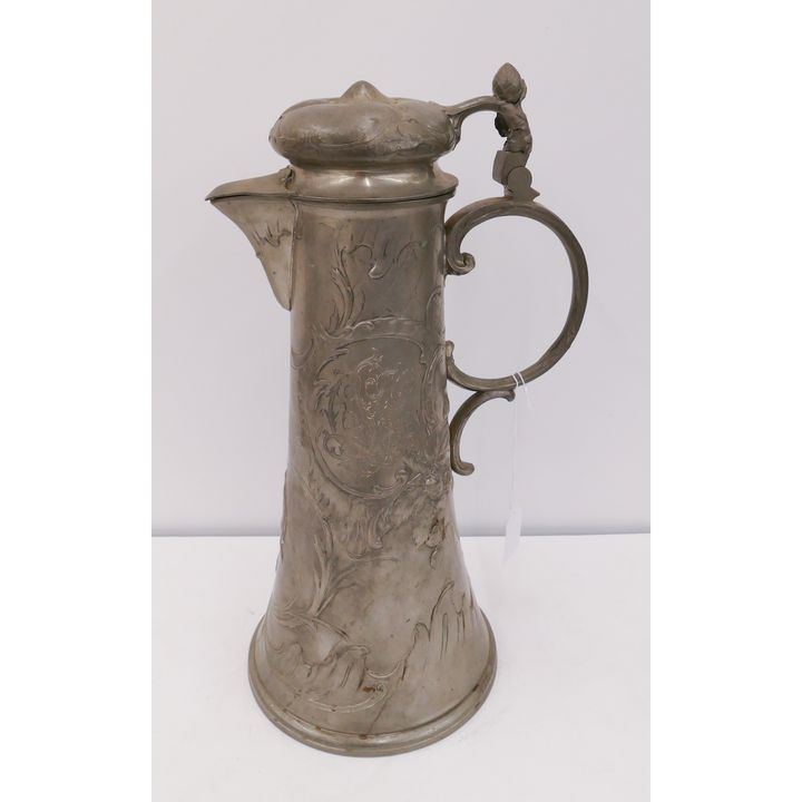 Antique Kayserzinn Art Nouveau Pewter Large Tankard- 16''