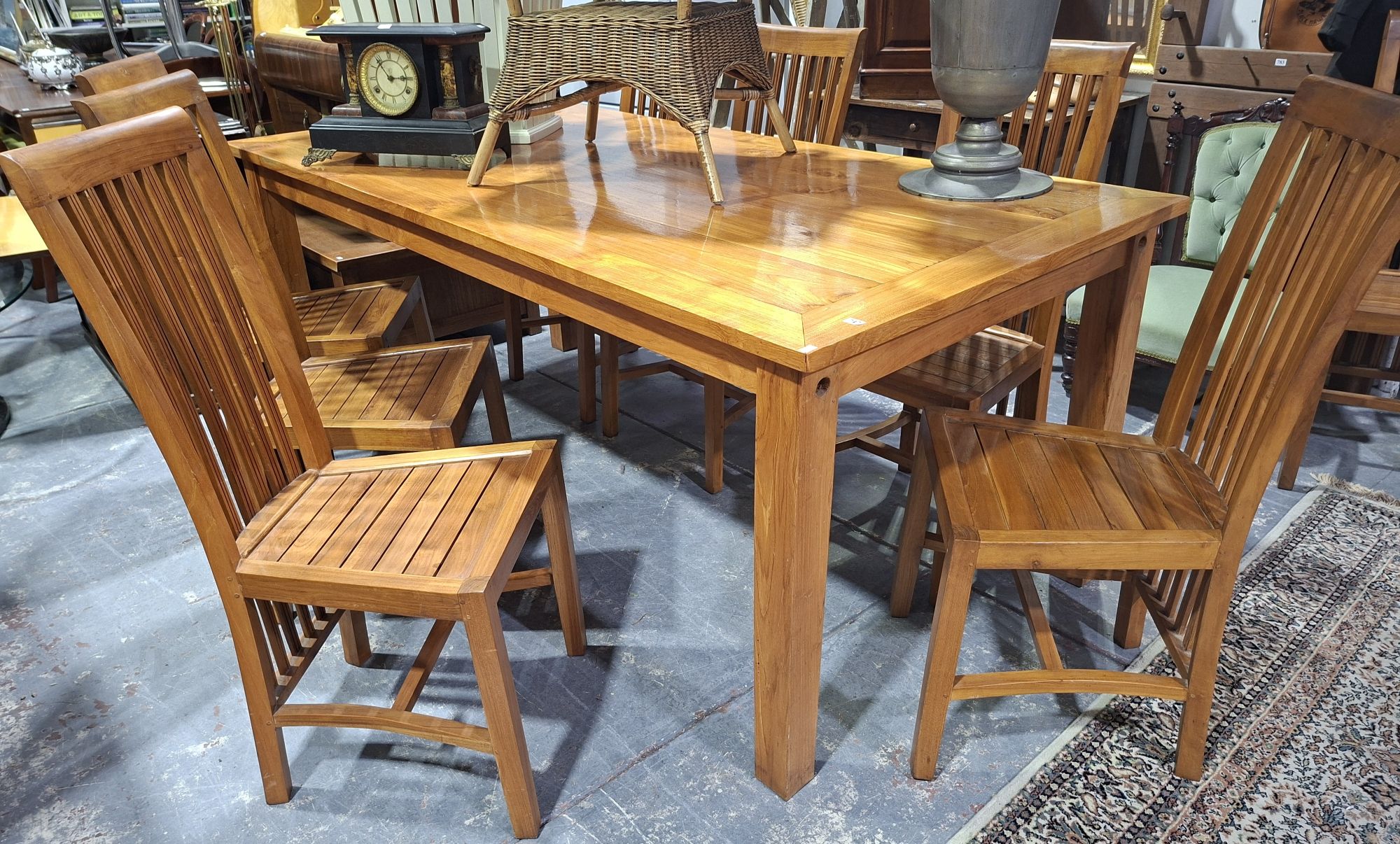 Modern Solid Teak Rectangle Table