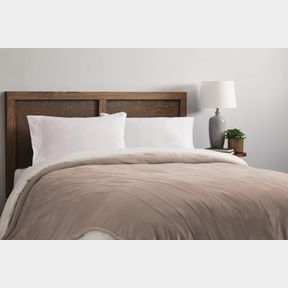 SUNBEAM MICROPLUSH MUSHROOM HEATED BLANKET FULL/QUEEN