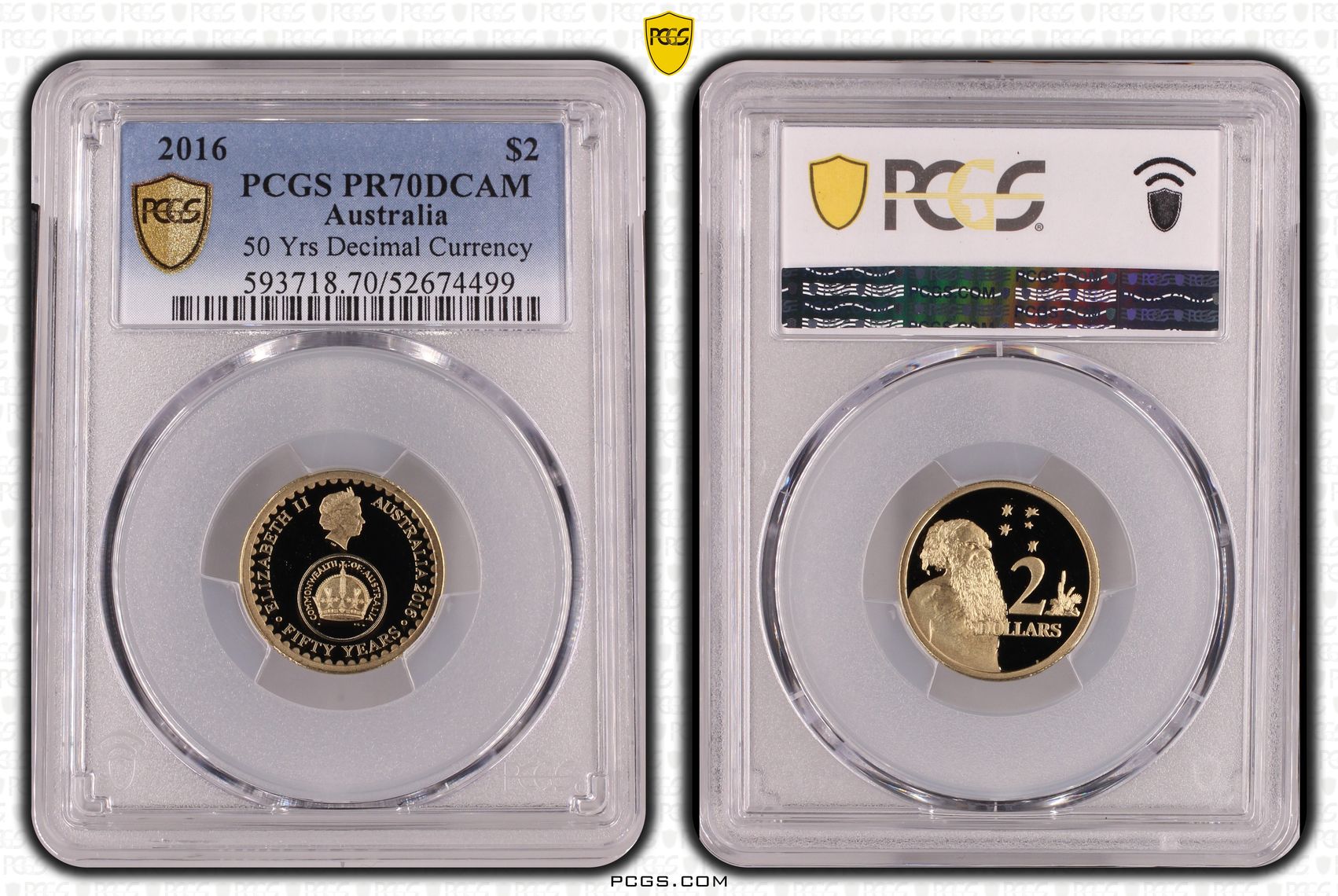 50 Yrs Decimal Currency, Two Dollar, 2016, PCGS PR70DCAM