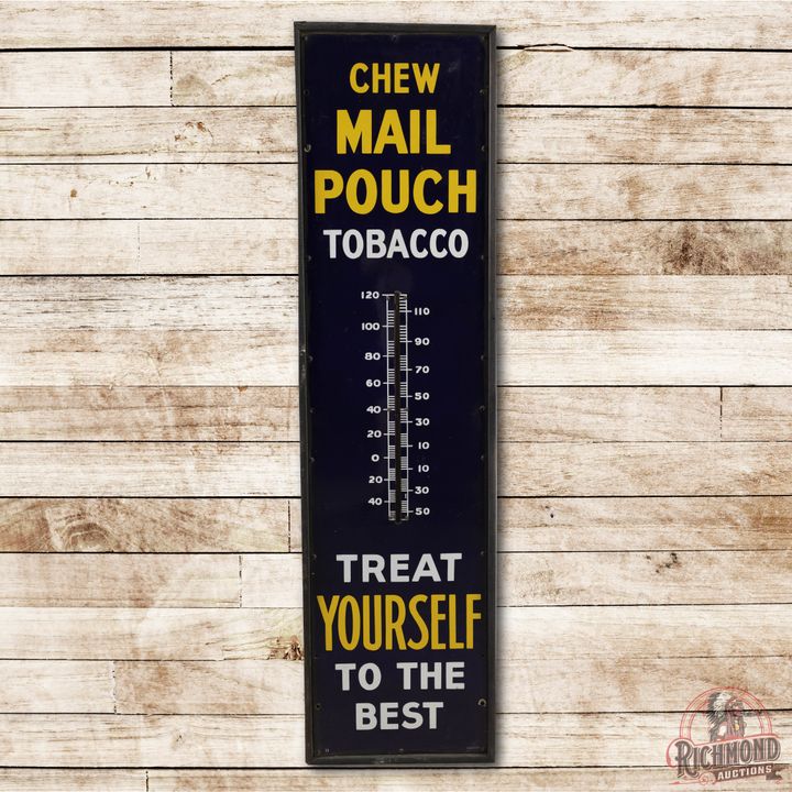 6' Chew Mail Pouch Porcelain Thermometer TAC 9