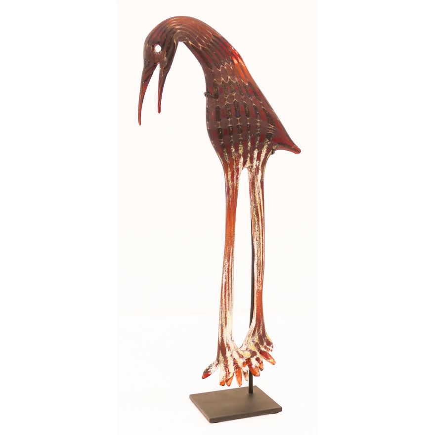 William Morris ''Crane Finial'' Glass Artifact