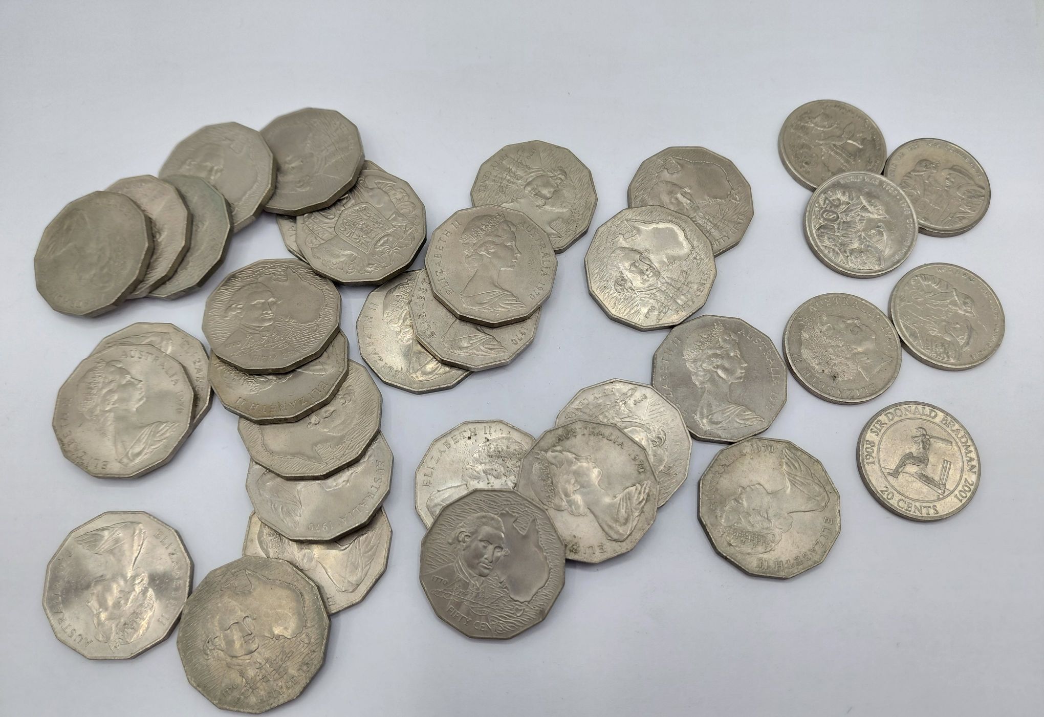 417 · 28 1970 AUSTRALIAN 50 CENT COINS