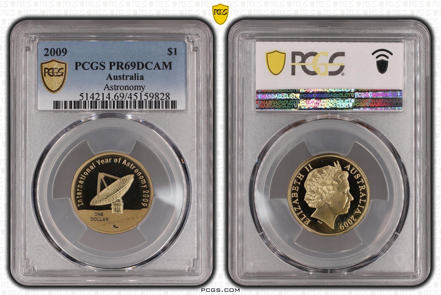 Astronomy, One Dollar, 2009, PCGS PR69DCAM