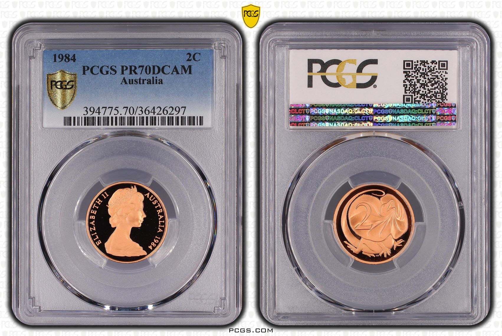 36 · 1984 Australia Two Cent, 2c PCGS - PR70DCAM POP 40/0 -297