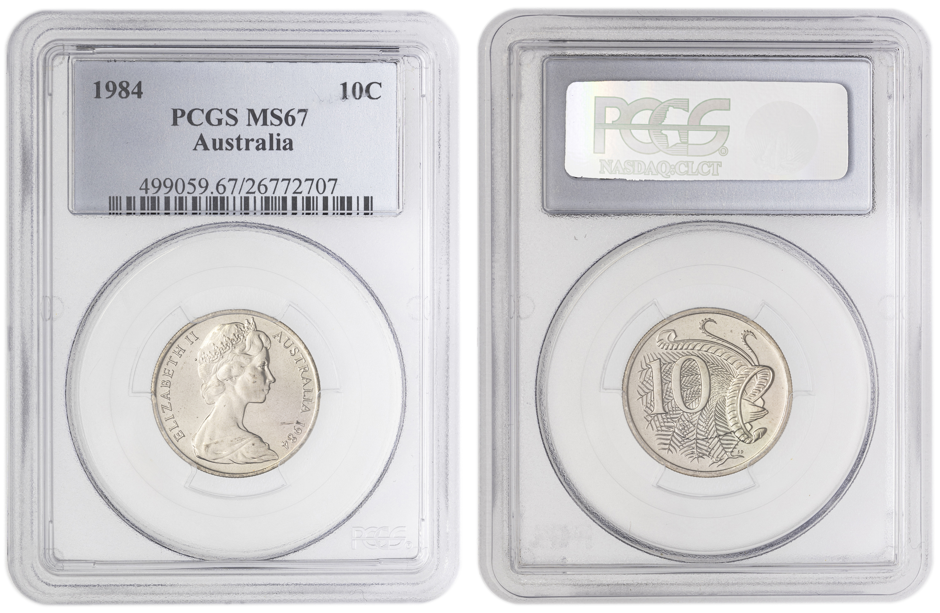 , Ten Cent, 1984, PCGS MS67