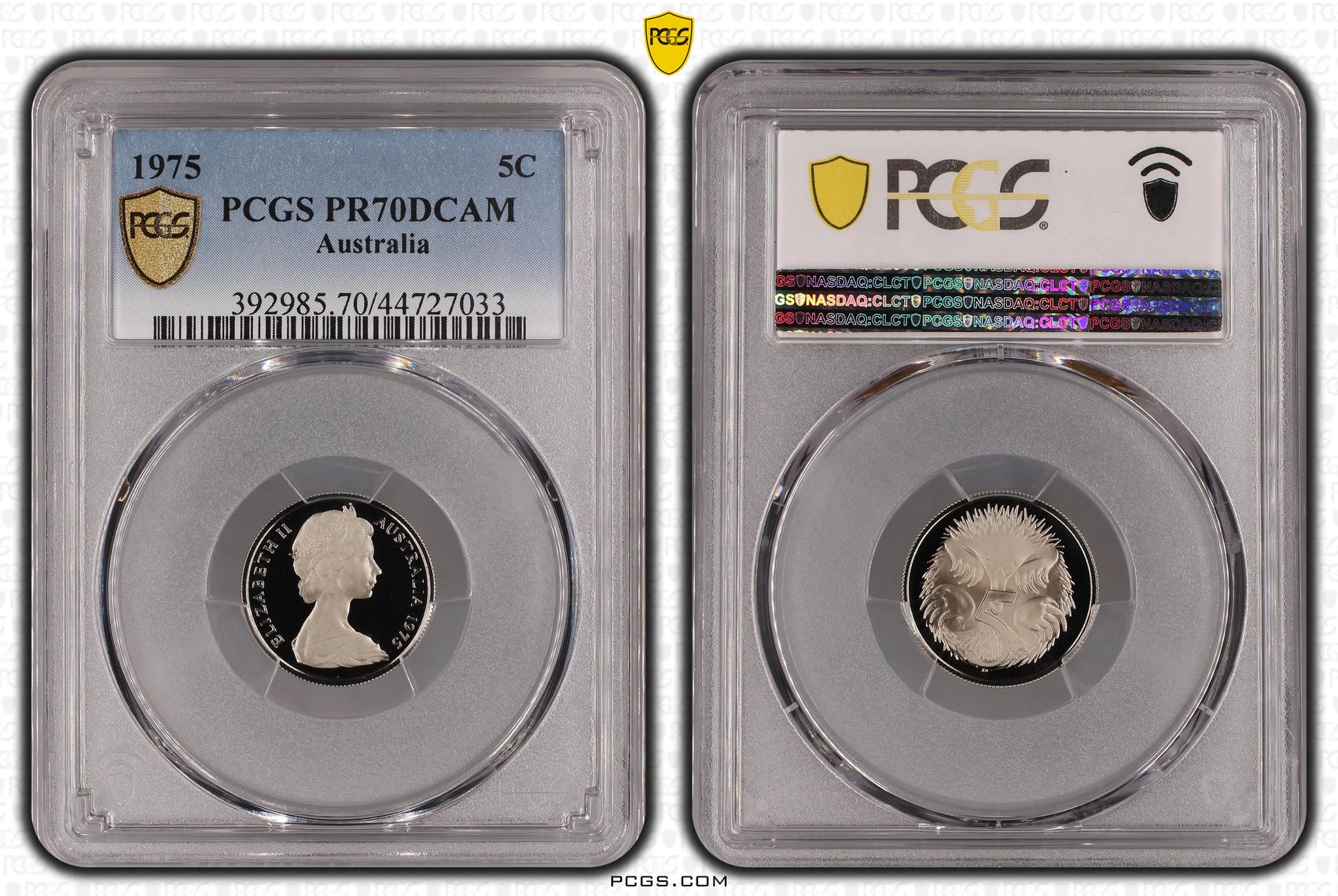 1975 Australia Five Cent, 5c PCGS - PR70DCAM POP 15/0 -033