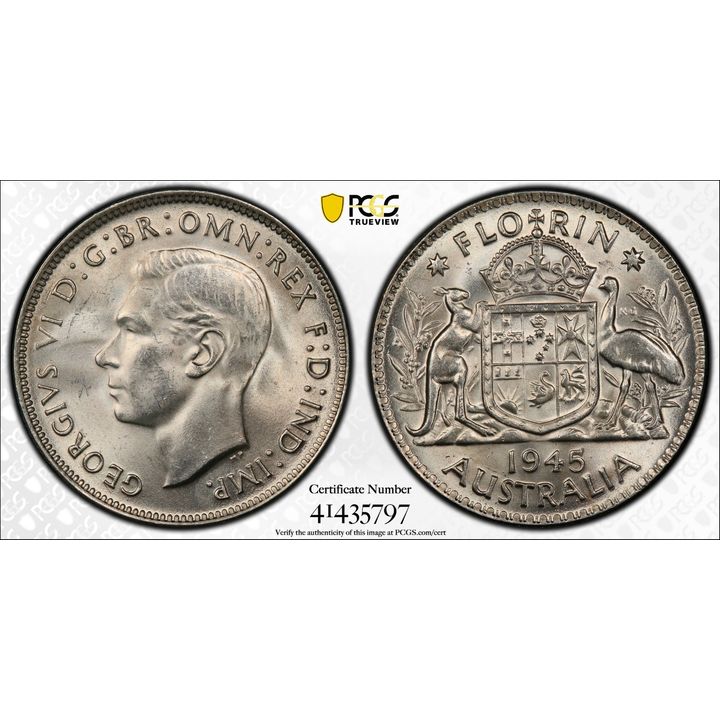Aus. 1945(M) Florin - MS63