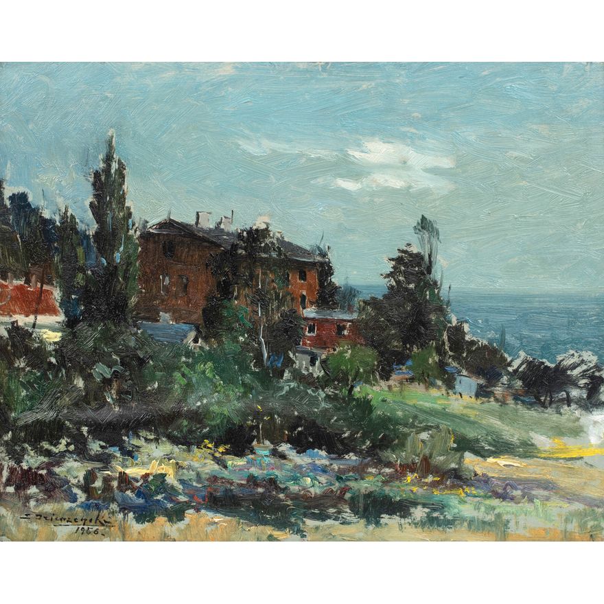 Eugeniusz Dzierzencki | Pejzaż z Orłowa, 1956 r.