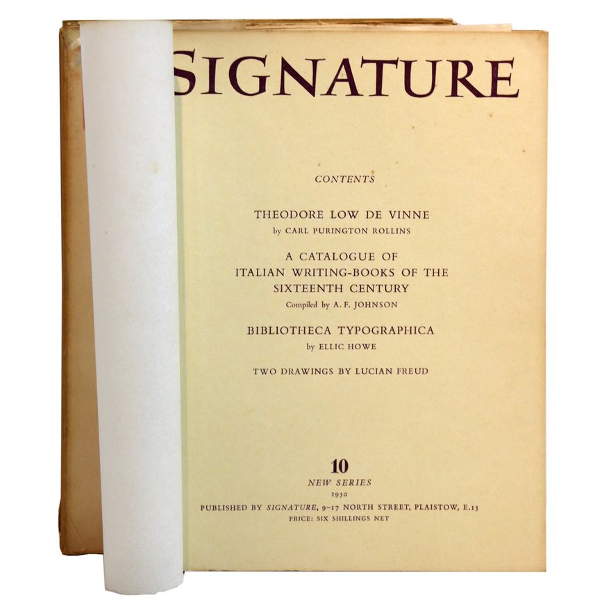 SIGNATURE, A Quadrimestrial Typography and Graphic Arts