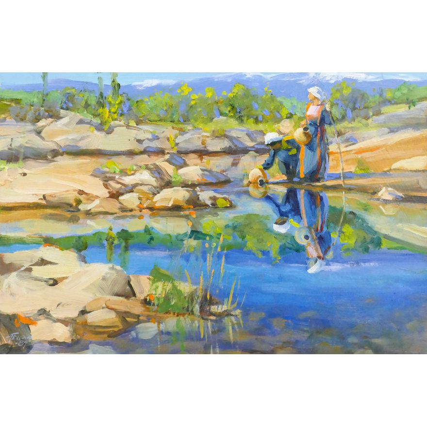 Jack Fellows ''Desert Scene'' 1984 Oil