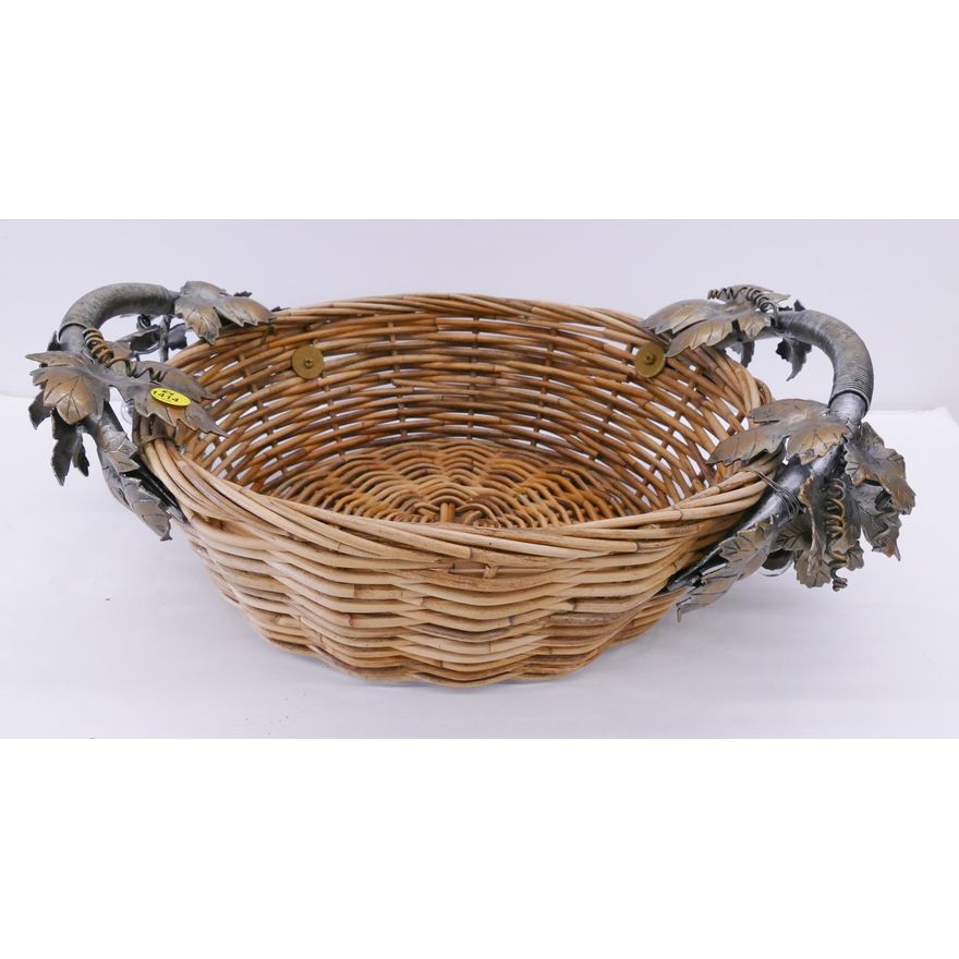 Designer Metal Handled Basket- 18x6''