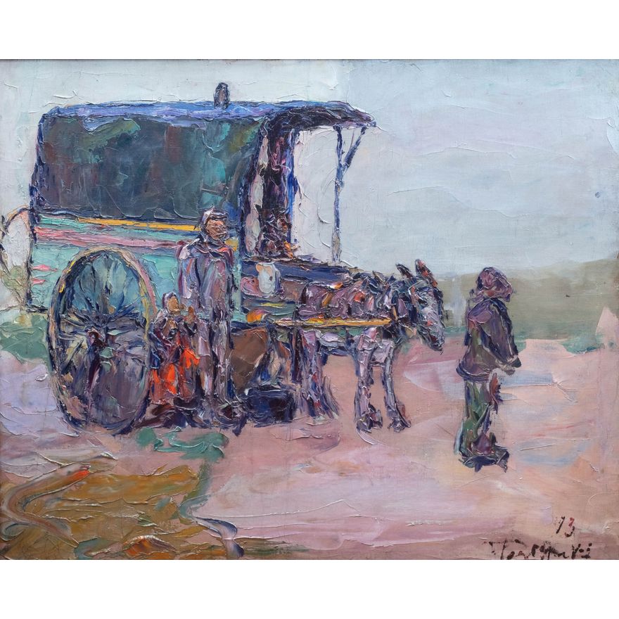 Włodzimierz Terlikowski | Przy wozie, 1913 r.