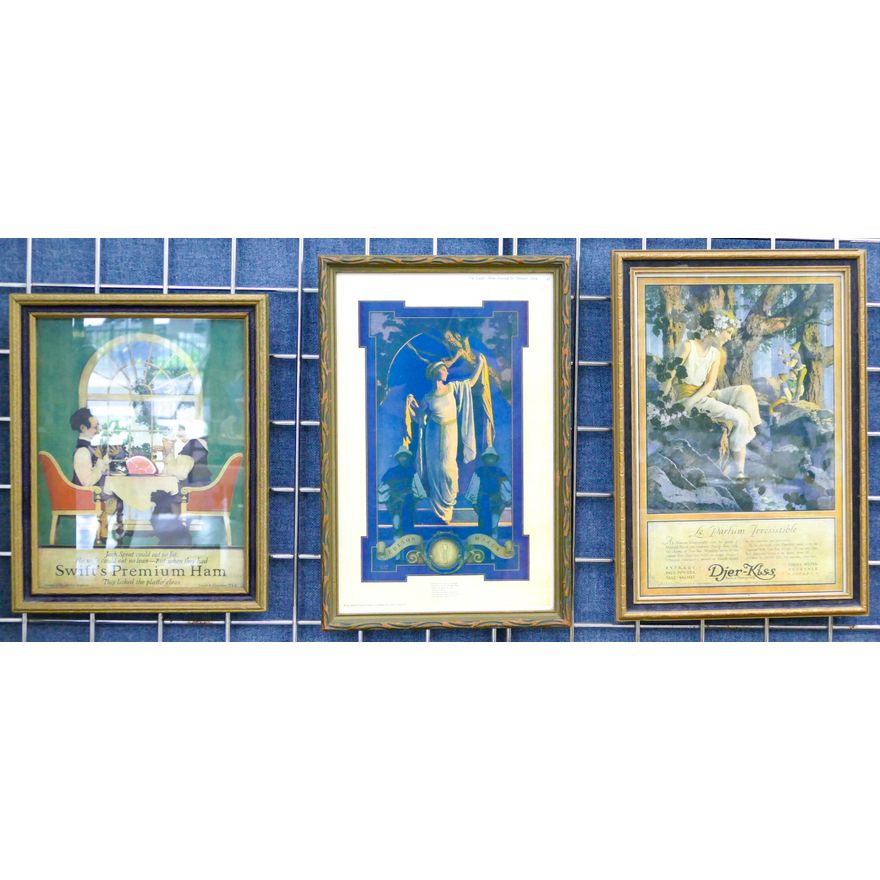 3pc Maxfield Parrish Advertisements - Largest 17'' x 12''