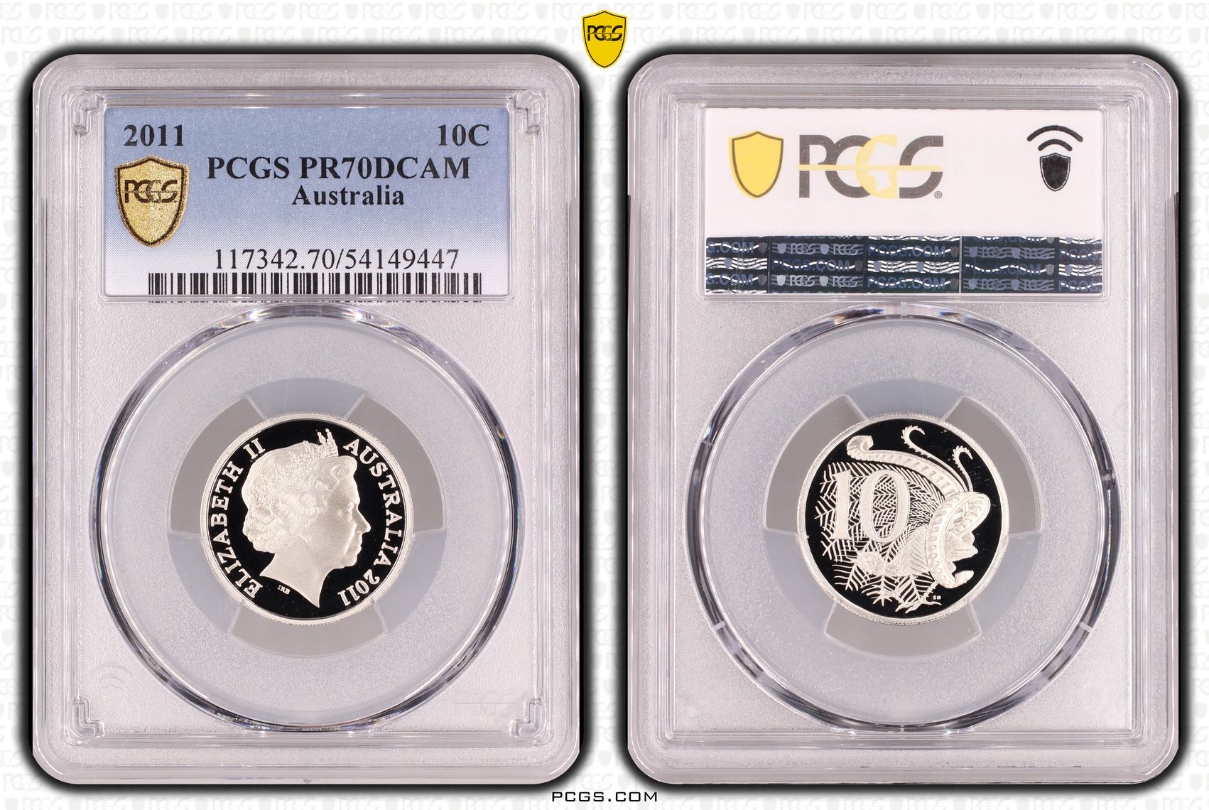 Ten Cent, 2011, Pcgs Pr70dcam