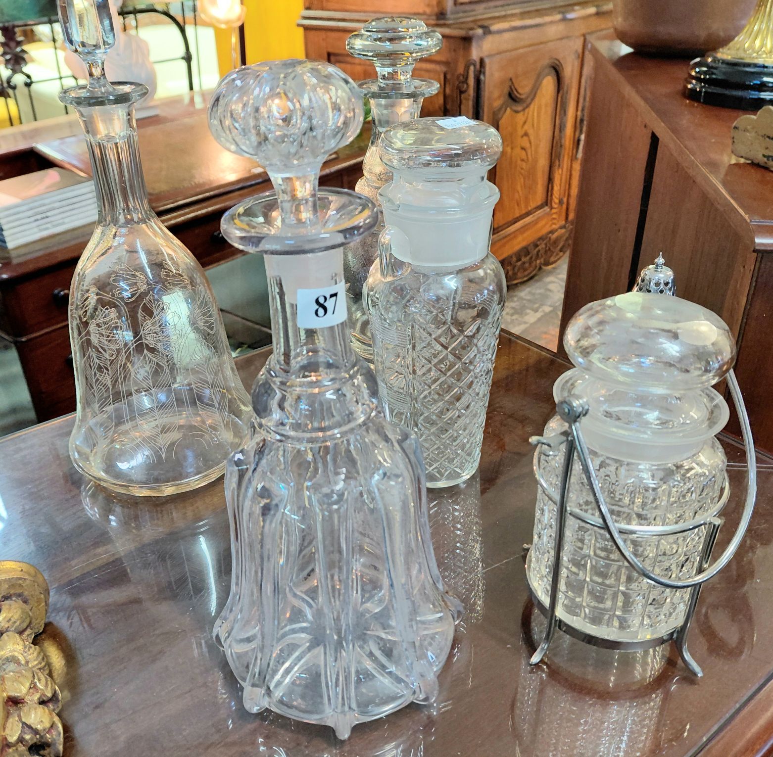 87 · GLASS DECANTERS