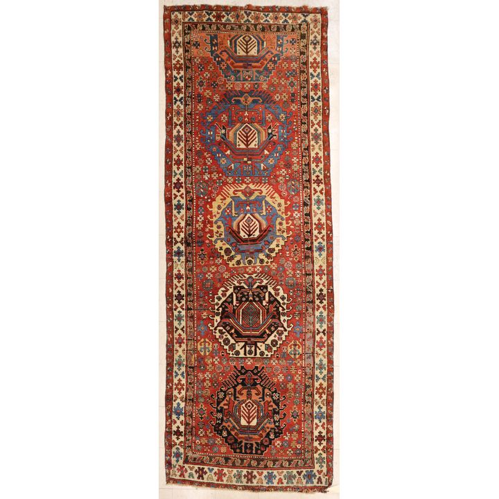 Antique Kurdish Tribal Oriental Runner Rug