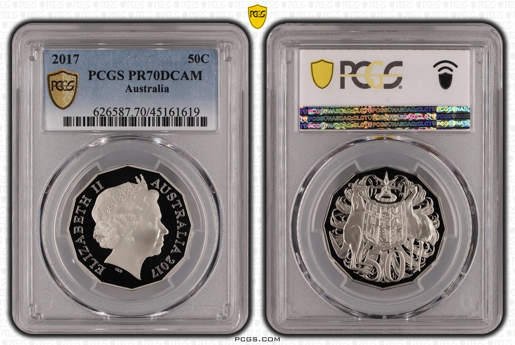 Elizabeth II, Fifty Cent, 2017, PCGS PR 70DCAM