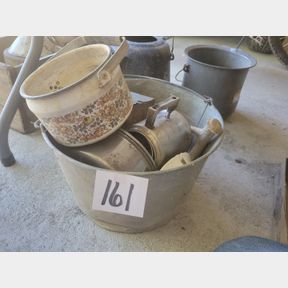 Galvanized Tub, Copper Box and Other Kitchen Stuff