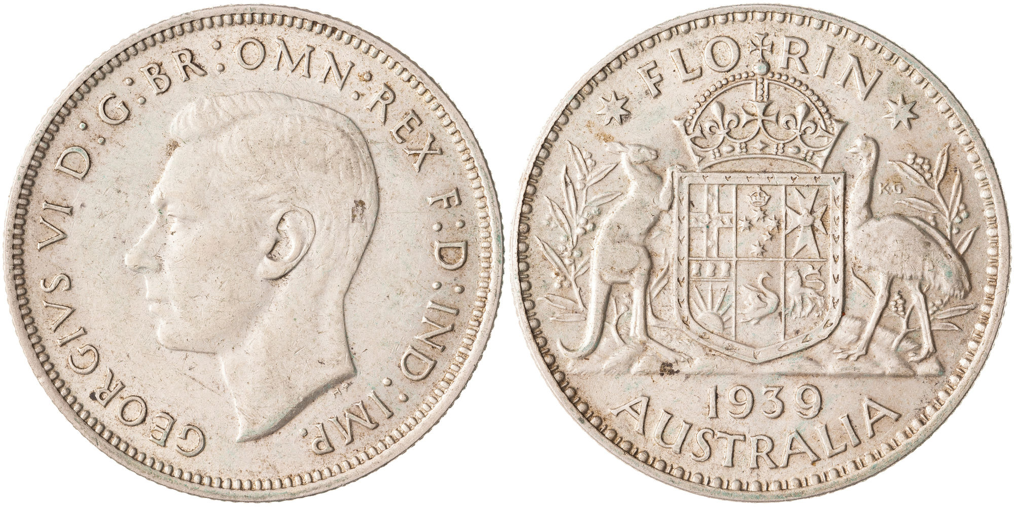 George VI, Florin, 1939, aEF