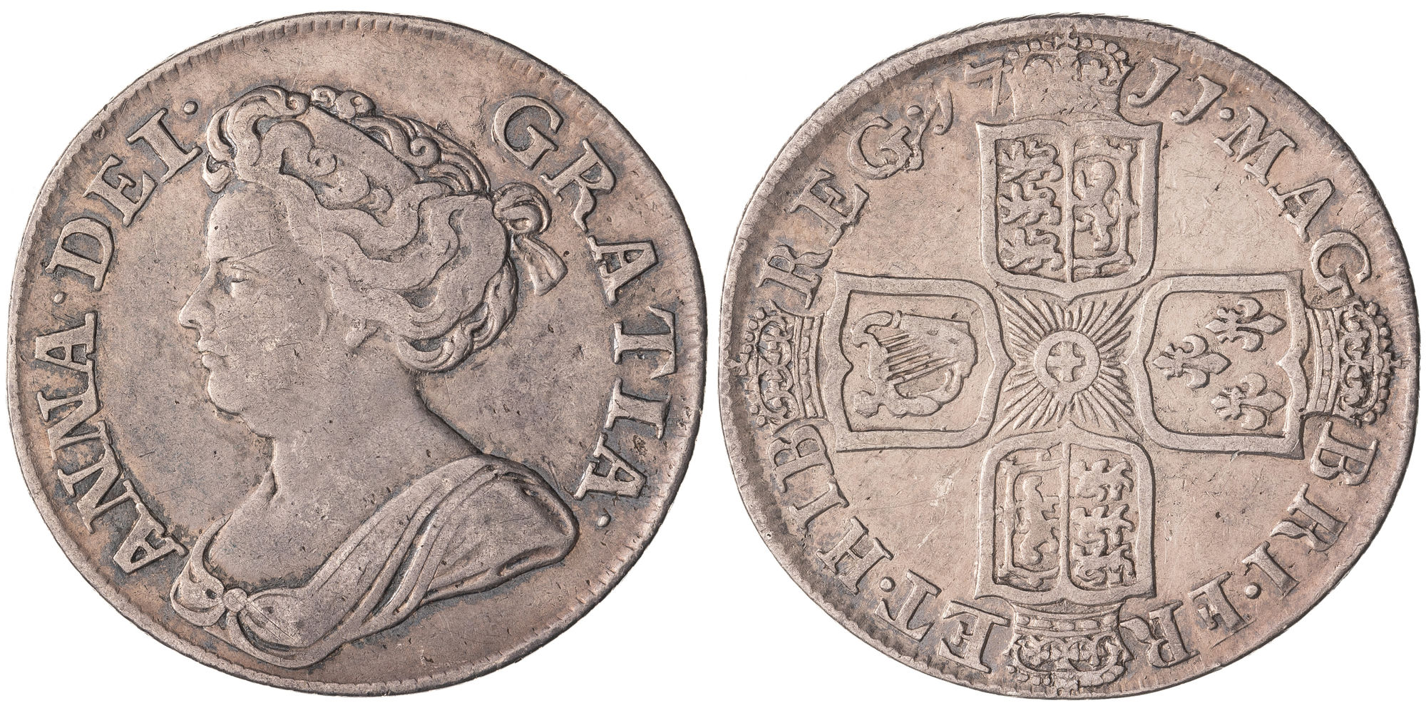 Great Britain, Anne, Third Bust, Shilling, 1711, gFine