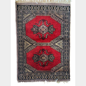 Beautiful Moori Bokhara doormat. Red and brown 67x46 - 50698/266