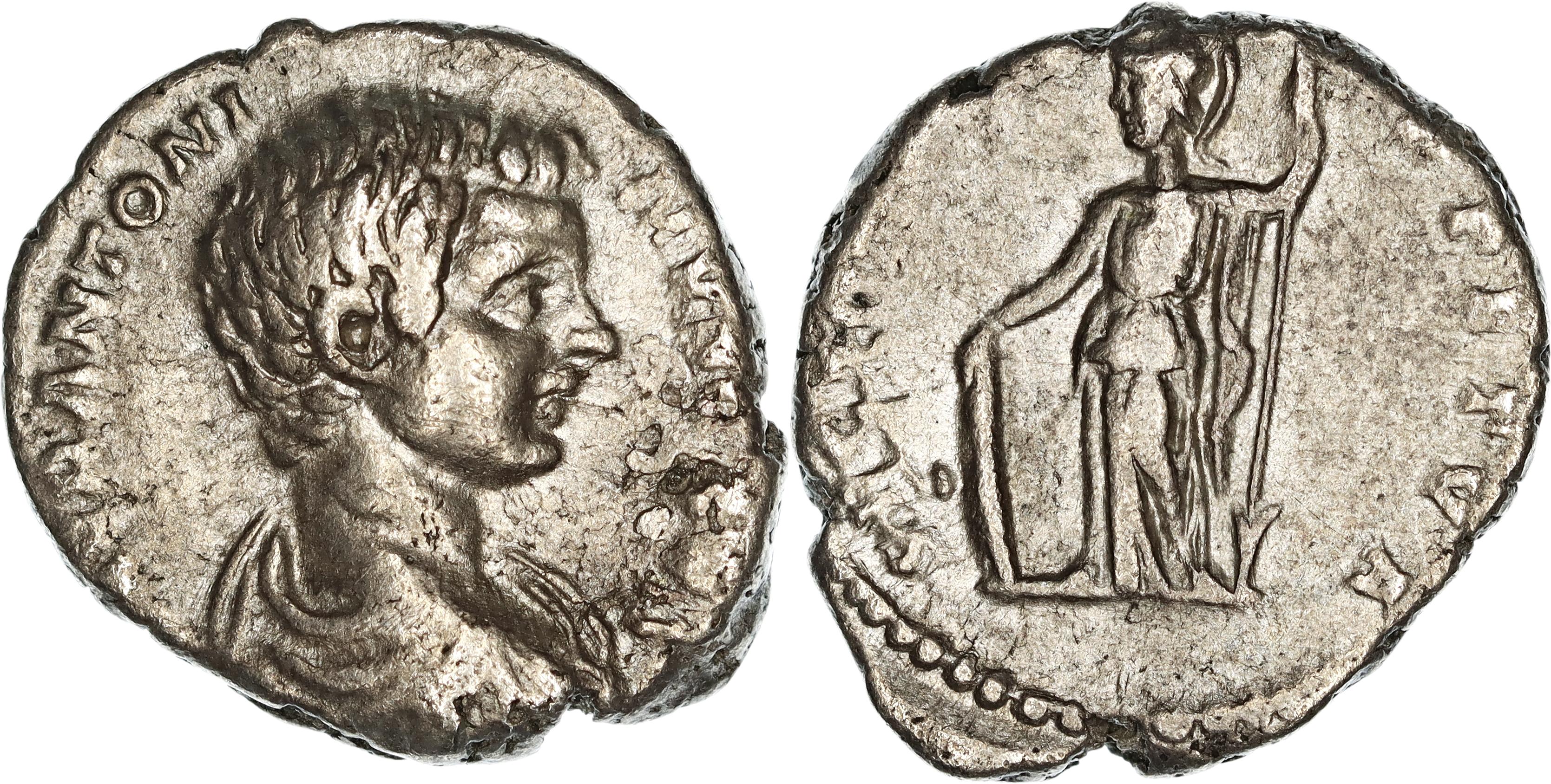 Roman Empire, Caracalla, Silver Denarius, 196-197 AD, gF-nVF