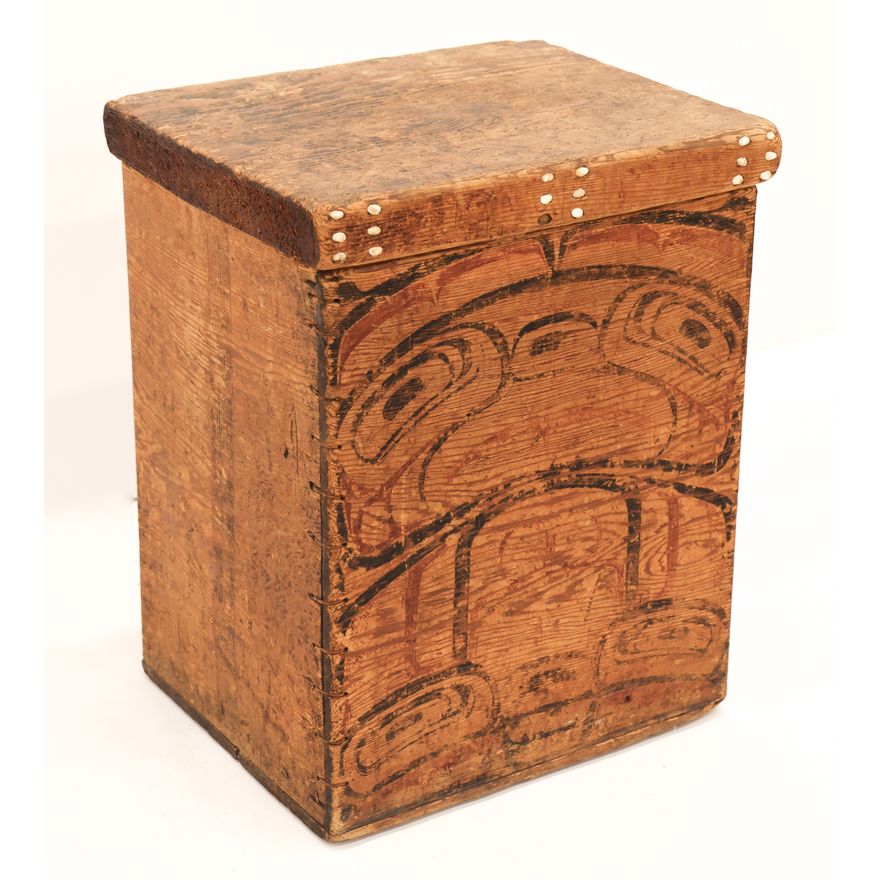 Antique Northwest Coast Bentwood Storage Box