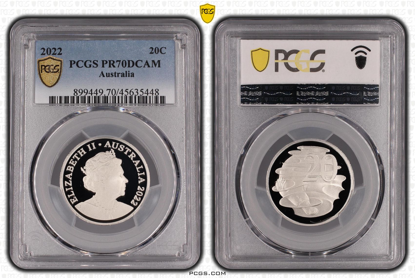 Twenty Cent, 2022, PCGS PR70DCAM