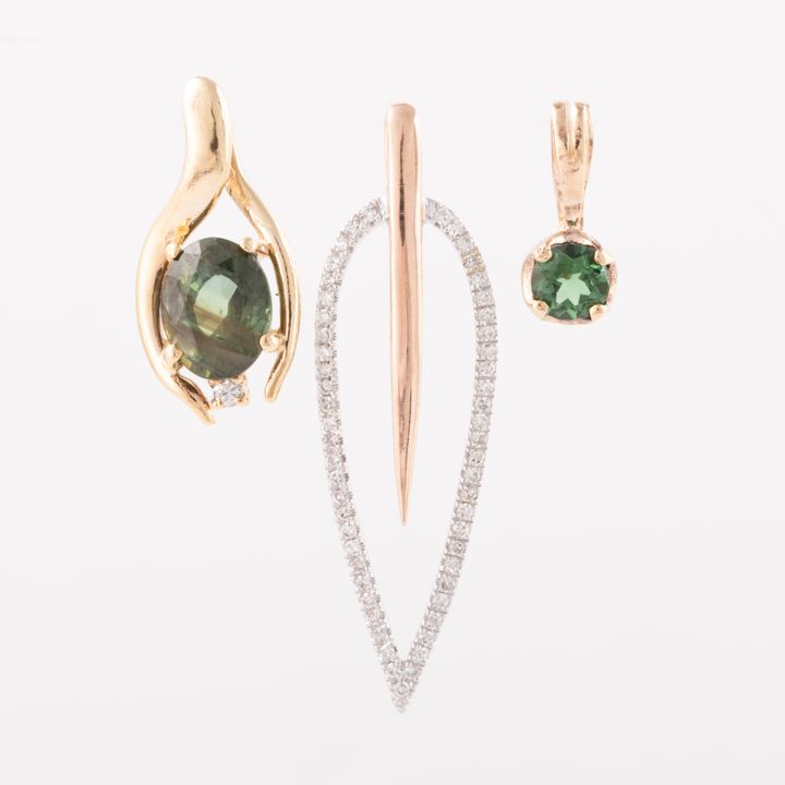 Three 9 Carat Gold Pendants