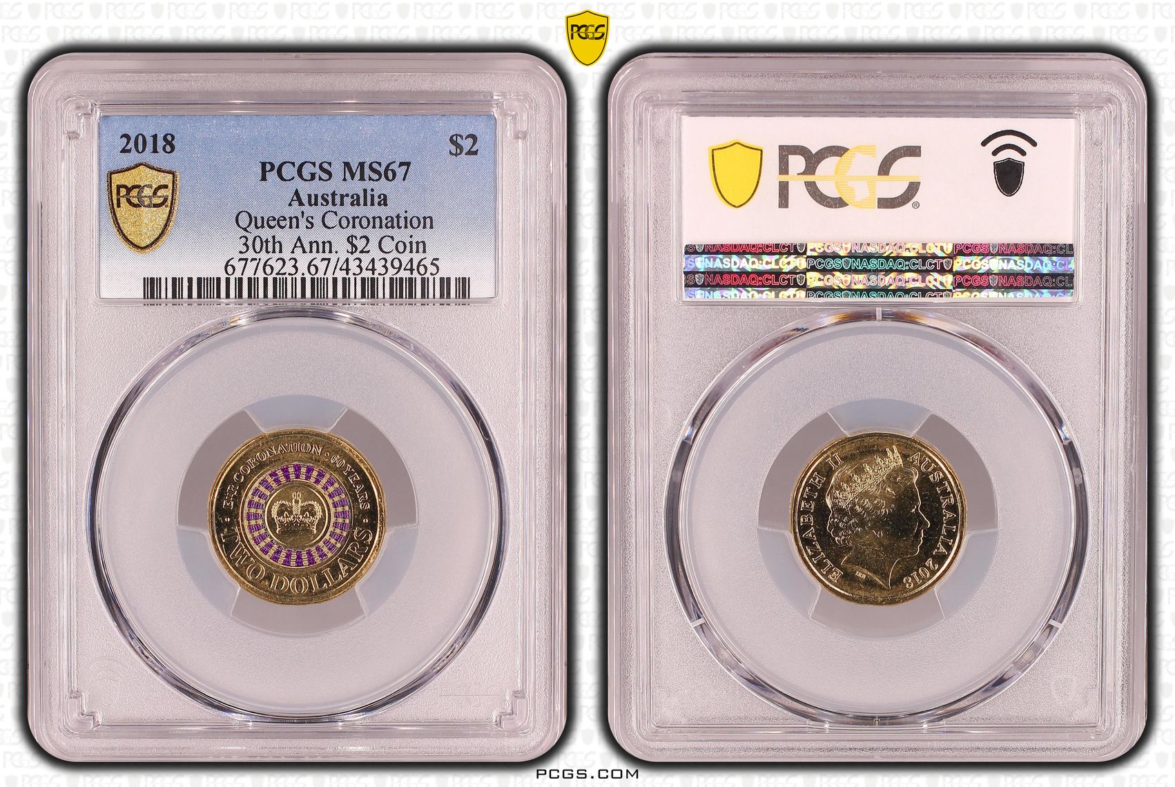 Elizabeth II, Queen's Coronation 30th Anniversary Coin, Two Dollar, MS67 , 2018