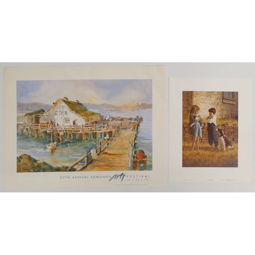 2pc Jim Dally & Susan Waite  S/N Lithographs.