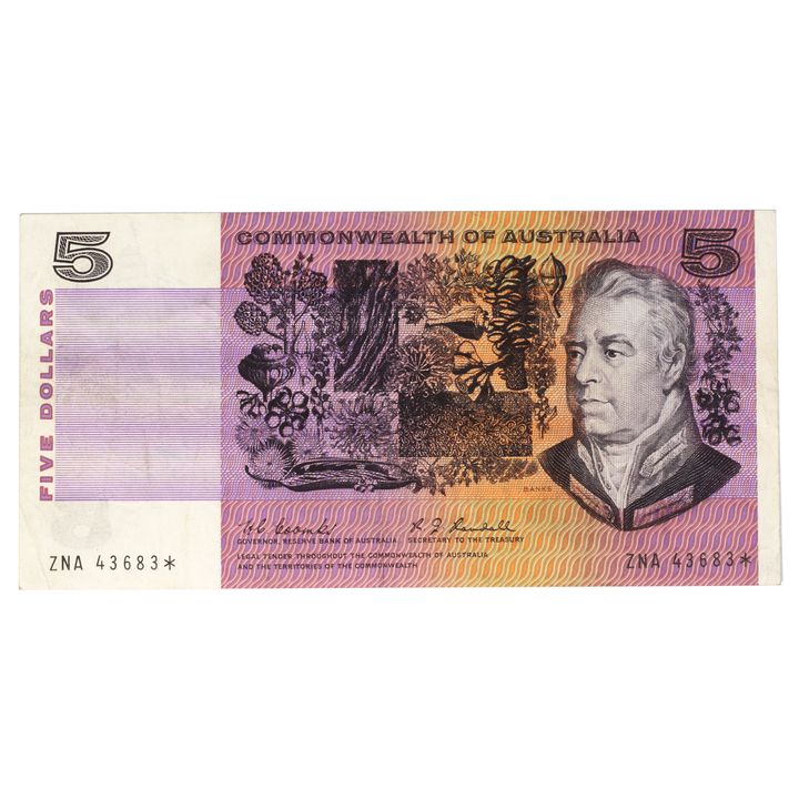 Star Replacement - Coombs/Randall, Five Dollars, 1967 VF
