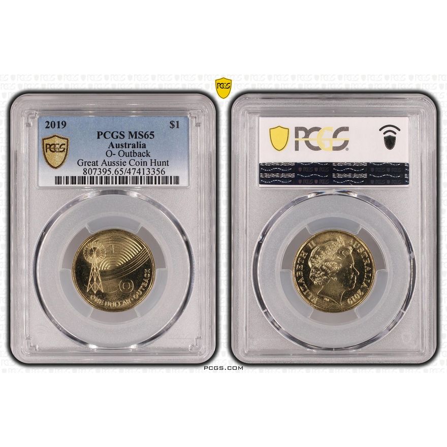 Elizabeth II, O- Outback Great Aussie Coin Hunt, One Dollar, 2019, PCGS MS 65