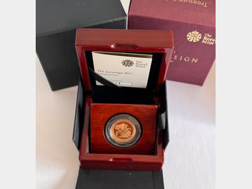 2017 ELIZABETH II '200TH ANNIVERSARY OF THE MODERN DAY SOVEREIGN' PROOF GOLD SOVEREIGN