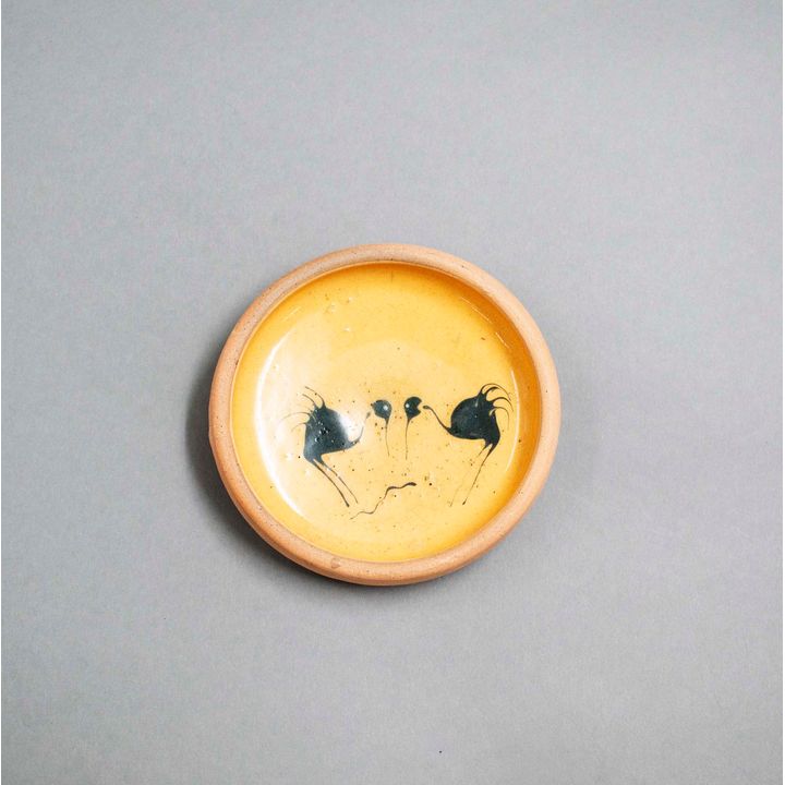 Len Castle - Early slip trailed pin dish