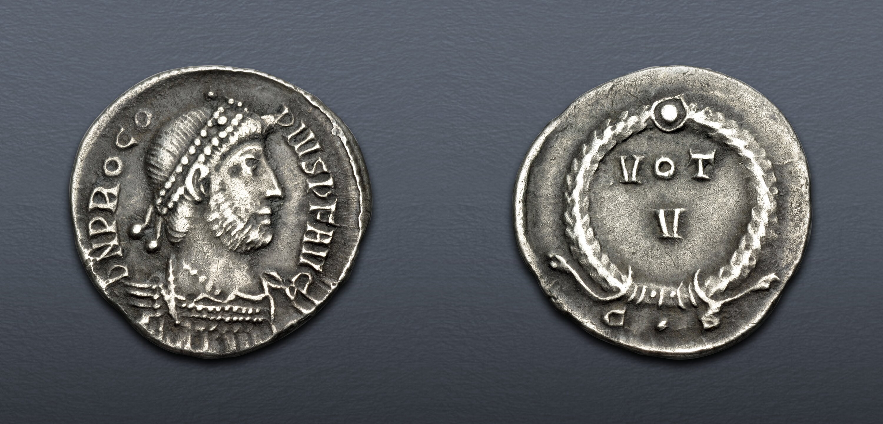 Procopius. Usurper, AD 365-366. AR Siliqua (18.5mm, 2.01 g, 1h ...