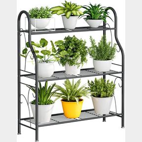 SORCEDAS PLANT STAND INDOOR OUTDOOR PLANT STANDS 3 TIER METAL CORNER PLANT SHELF MULTIPLE HOLDER FOR LIVING ROOM BALCONY GARDEN, D