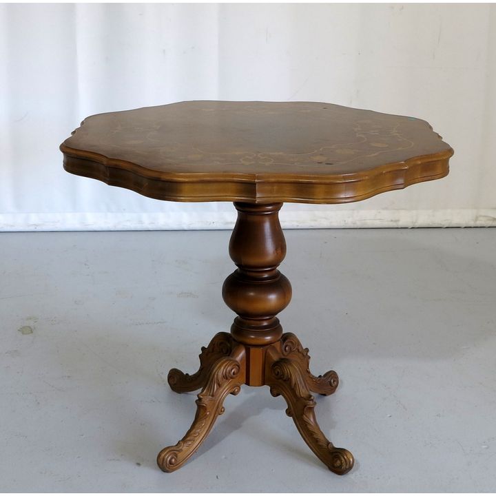 INLAID WALNUT CENTRE TABLE